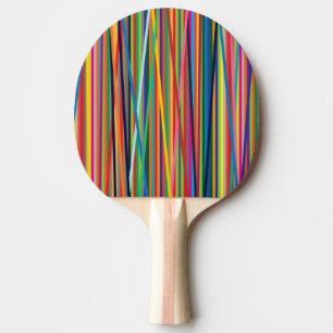 Färg abstrakt rand-design vuxen trasa ansikte  pingisracket