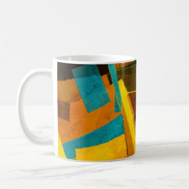 Färg Abstrakt Rand: Färg Struktur Kaffemugg (Vänster)