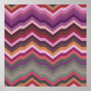Färg Abstrakt Retro Stripe Background, Mode Z Poster