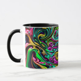 Färg Abstrakt Swirls Design Mugg