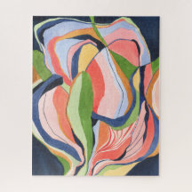 Färg Abstrakt Vattenfärg Art Jigszle Puzzle