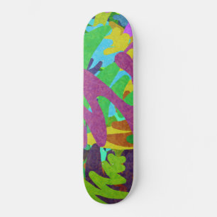 Färg Abstrakt Vattenfärg Mini Skateboard Bräda 18,5 Cm