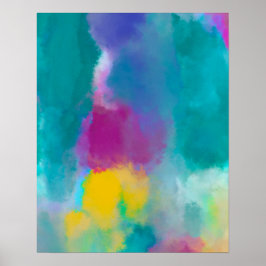 Färg Abstrakt Vattenfärgfärgfärg Poster