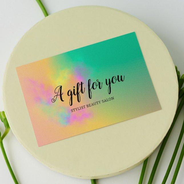 Färg Abstrakt Vattenfärgsfärgad hårfärgad Salon Visitkort (Colourful Abstract Watercolor Hair Beauty Salon)