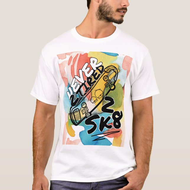 FÄRG ALDRIG 2 TIRERADE 2 SK8 T SHIRT (Framsida)