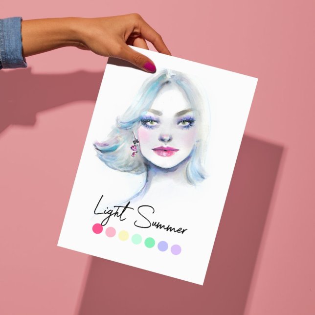 Färg Analysis Art för ljussommartyp Säsong Poster (Skapare uppladdad)