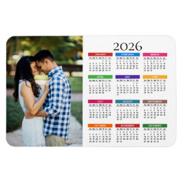 Färg Anpassningsbar 2023 Fotokalender Magnet