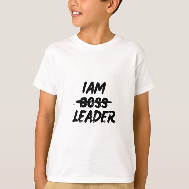 Färg anpassningströja "Iam Leader not chef" T Shirt (Framsida)