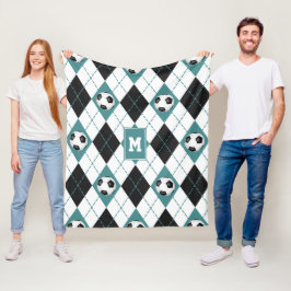 färg argyle mönster fleecefilt