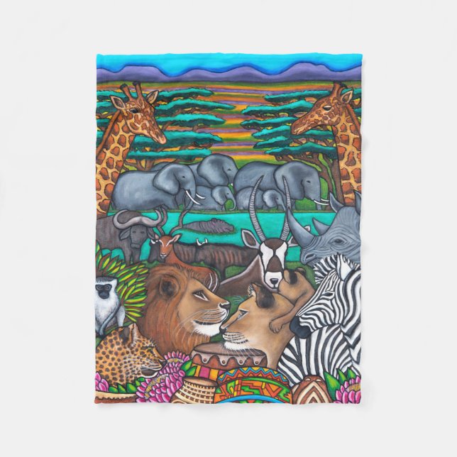Färg av Afrika 30" x 40" Fleece Blanket (Framsidan)