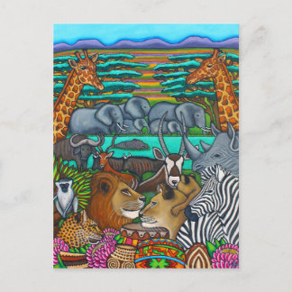 Färg av Afrika Post Card av Lisa Lorenz Vykort