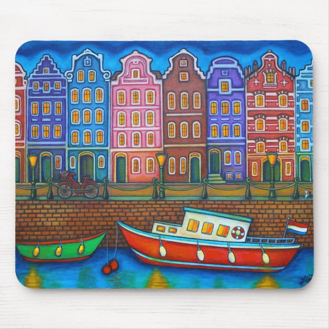 Färg av Amsterdams Mouse Pad av Lisa Lorenz Musmatta (Framsidan)