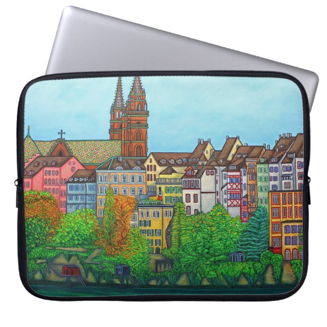 Färg av Basel Laptop sleeve av Lisa Lorenz (Framsidan)