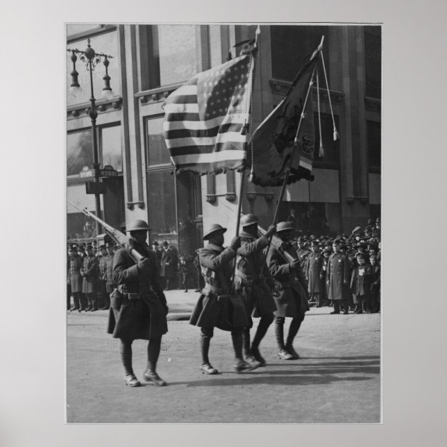 Färg av Berömdens 369:e infanterium i Parad Poster (Framsidan)