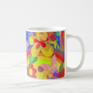 Färg av blommans effekt kaffemugg