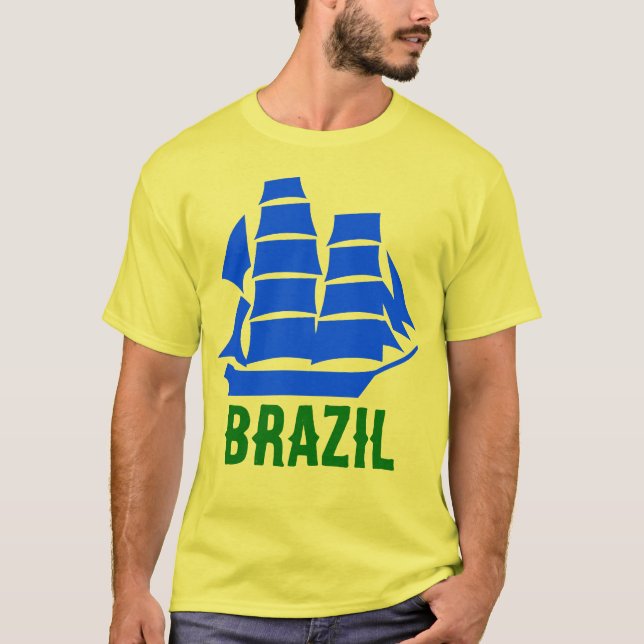 Färg av Brasilien - Fartyg T Shirt (Framsida)