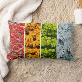 Färg av "Changing Seasons Quadriptych" Lumbarkudde