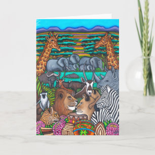 Färg av hälsningskort för syd-Afrika Kort