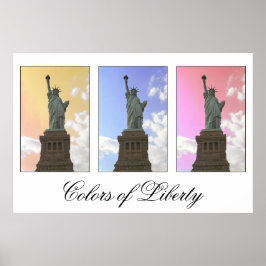 Färg av Liberty/Frihetsgudinnan print Poster