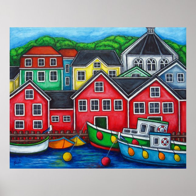 Färg av Lunenburg Print av Lisa Lorenz Poster (Framsidan)