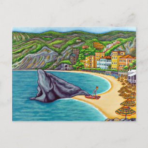 Färg av Monterosso-vykort Vykort