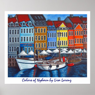 Färg av Nyhavn Poster Skriv ut