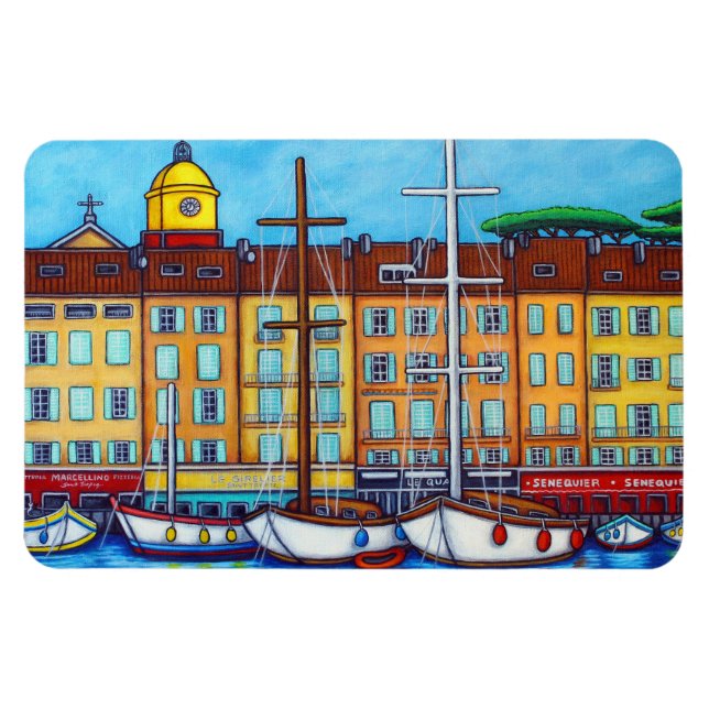 Färg av Saint-Tropez Magnet av Lisa Lorenz (Horisontell)