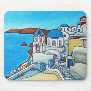 Färg av Santorini Mouse Pad av Lisa Lorenz Musmatta