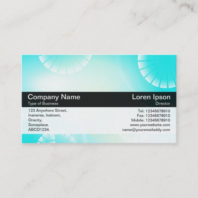 Färg Band - svart - Abstrakt 02 Visitkort (Framsida)