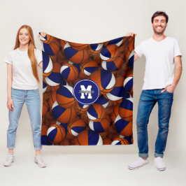färg basketball mönster fleecefilt