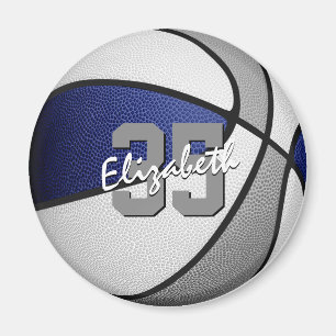 färg basketboll för blå grått-ungar magnet