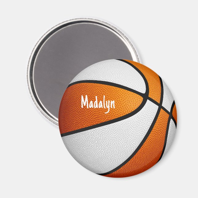 färg basketboll i orange magnet (Front/Back)