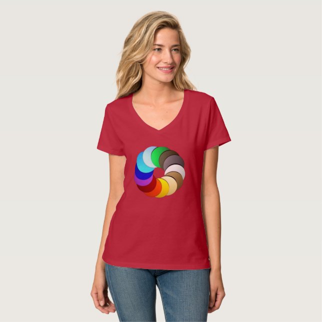 Färg Beauty-designer T Shirt (Hel framsida)