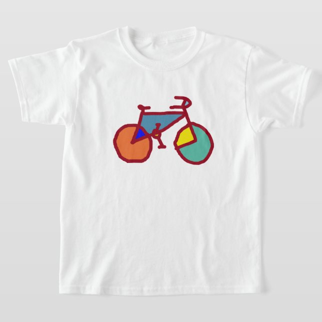 Färg Bicycle för barn T Shirt (Laydown)