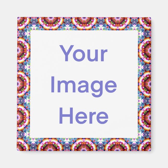 Färg blå fet Grönt Rosa Geometrisk  Magnet (Framsidan)