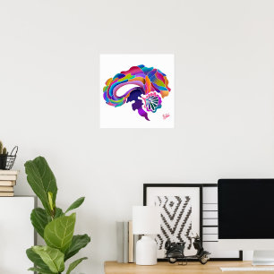 Färg Blend Brain 2 Poster