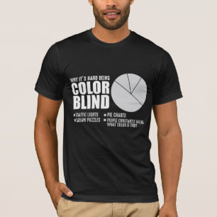 Färg Blind Funny Påstående Handicap Humor T Shirt