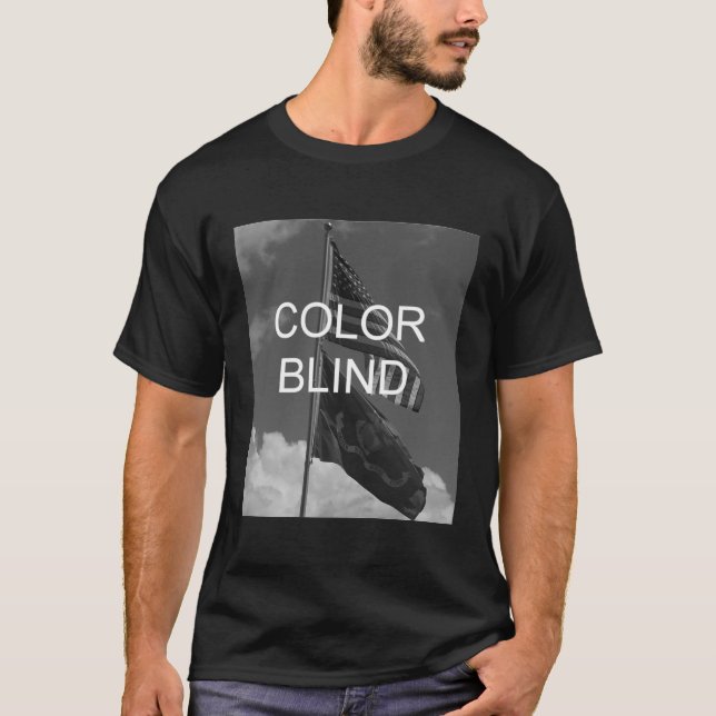 Färg Blind Greyscale Flaggor T Shirt (Framsida)