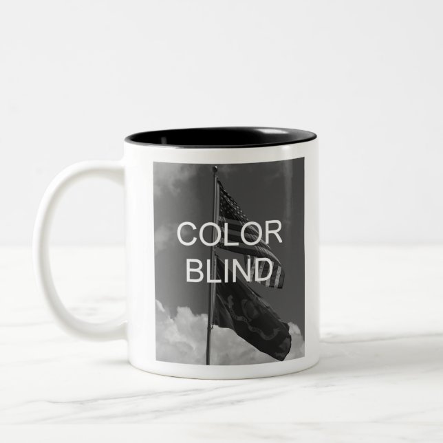 Färg Blind Greyscale Flaggor Två-Tonad Mugg (Vänster)