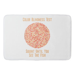 Färg Blind T Shirt - Funny Färg Blinitetstest Badrumsmatta