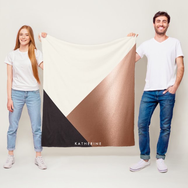 Färg block av geometrisk Abstrakt Fleecefilt (På plats)