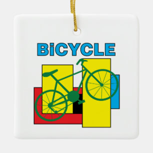 Färg Block Bike Julgransprydnad Keramik