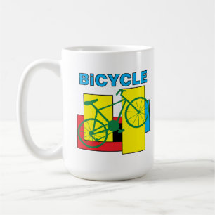 Färg Block Bike Kaffemugg
