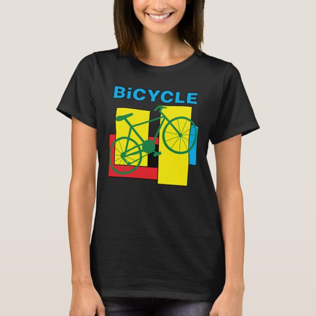 Färg Block Bike T Shirt (Framsida)