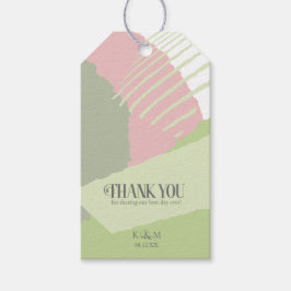 Färg Block Bröllop Vår, ID740 Presentetikett