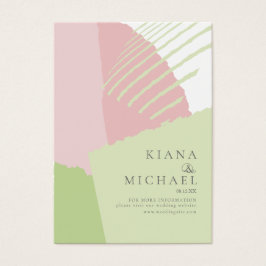 Färg Block Bröllop webbplats Vår ID740 Visitkort