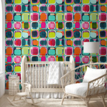 Färg-block Geometric Mönster färgstark