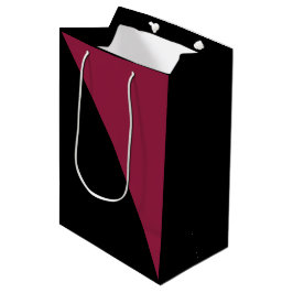 Färg Block Gift Bag (Black & Berry Red)
