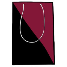 Färg Block Gift Bag (Black & Berry Red)