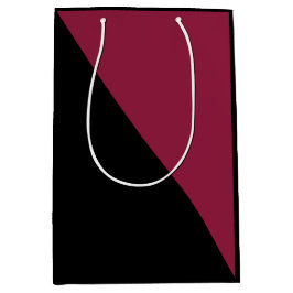 Färg Block Gift Bag (Black & Berry Red)